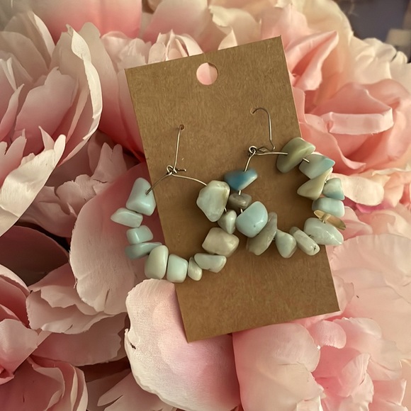 Handmade turquoise stone earrings - Picture 1 of 1